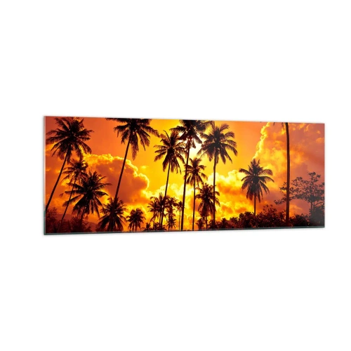 Obraz na skle - Horia hory, horia lesy - 140x50 cm
