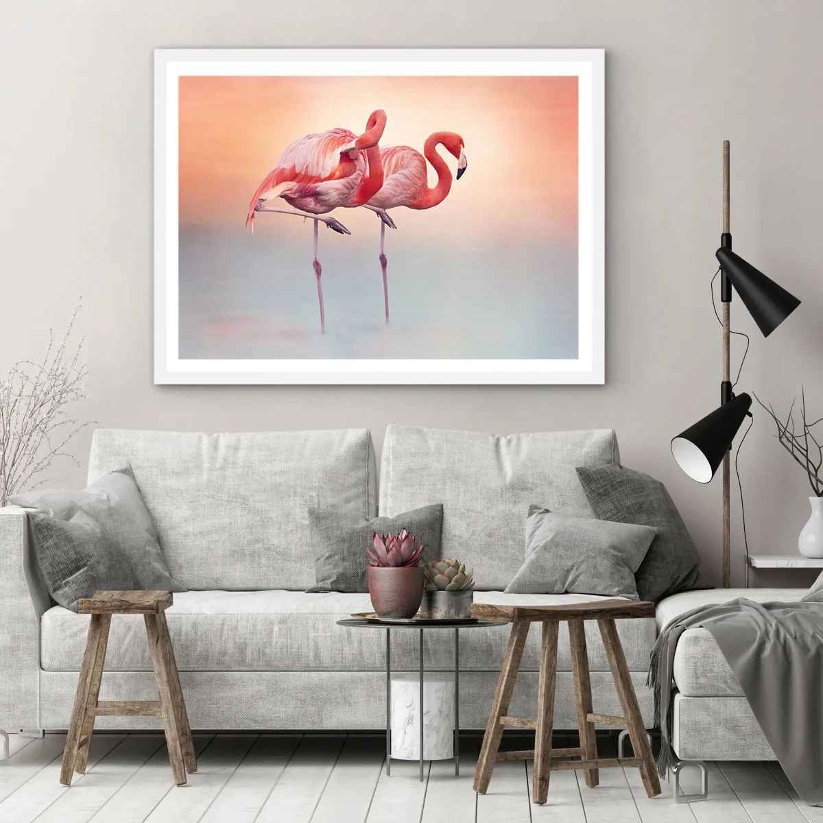 Plagát v bielom ráme - Vo farbe zapadajúceho slnka - 91x61 cm