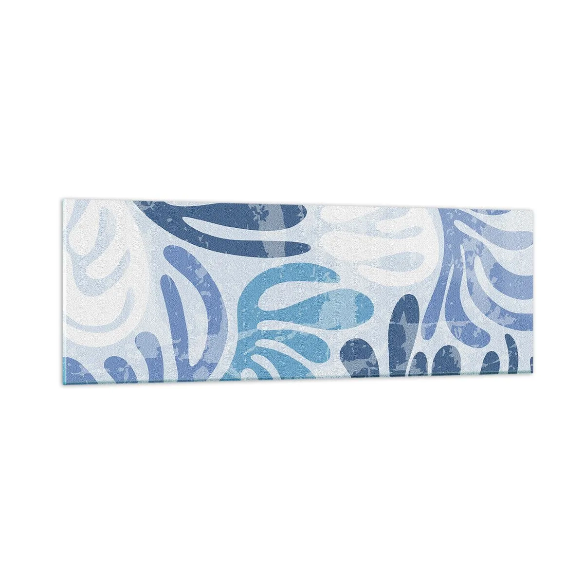 Obraz na skle - Modré papradie - 90x30 cm