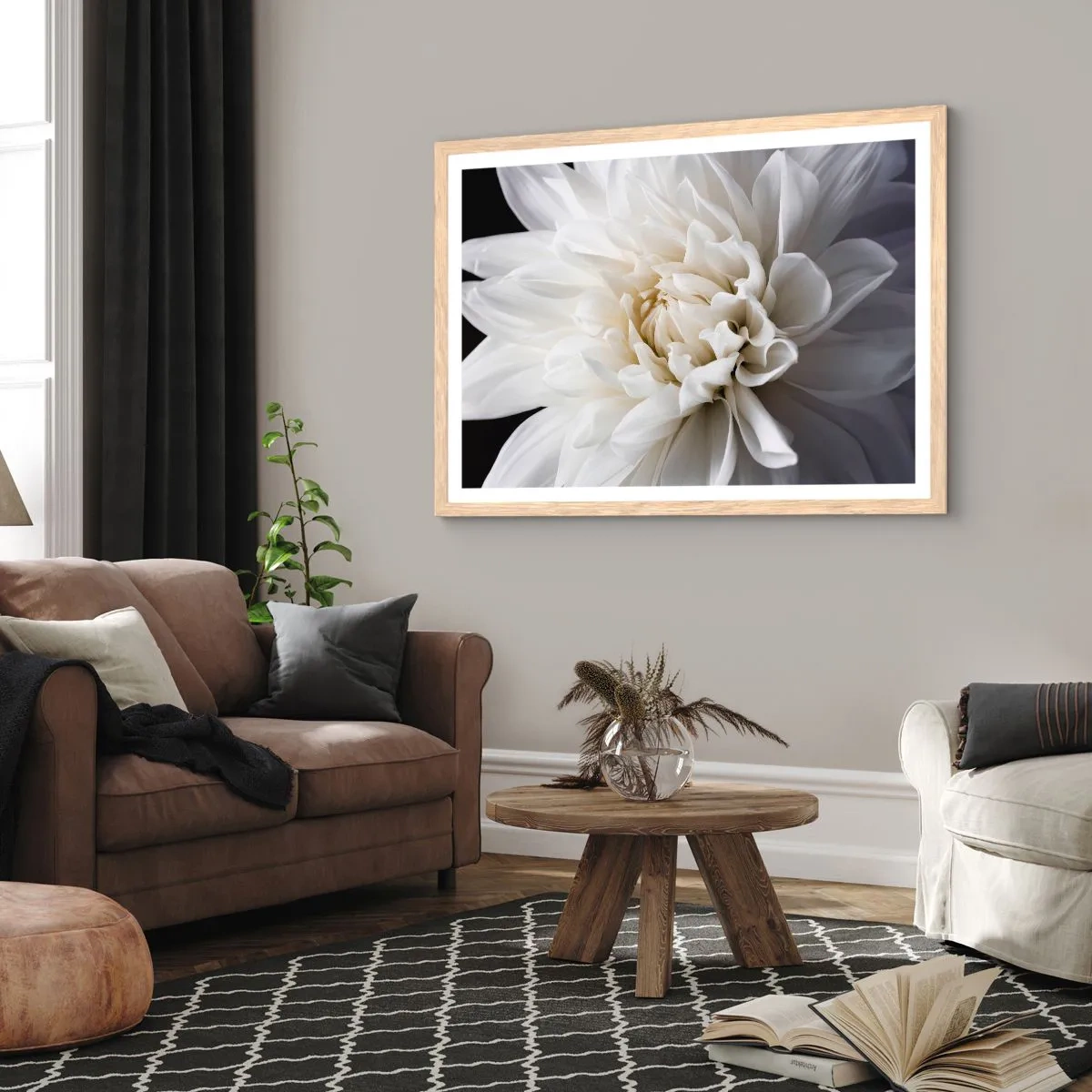 Plagát v ráme zo svetlého duba - Ráno s nevestou - 91x61 cm