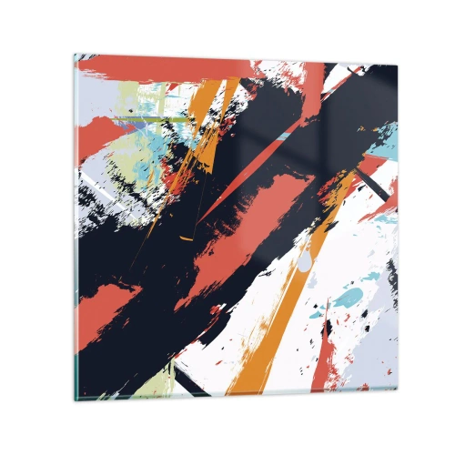 Obraz na skle - Dynamická kompozícia - 70x70 cm