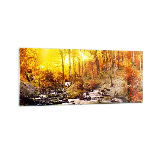 Obraz na skle - Kamene zasadené do zlata a platiny - 100x40 cm