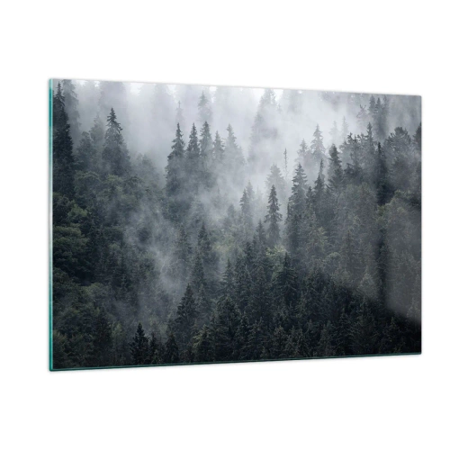 Obraz na skle - Lesné svitania - 120x80 cm