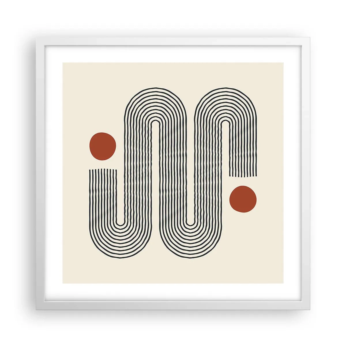 Plagát v bielom ráme - Od začiatku do konca - 50x50 cm