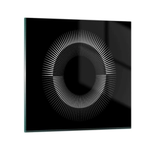 Obraz na skle - Čierne slnko - 50x50 cm