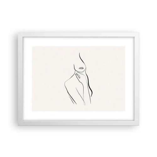 Plagát v bielom ráme - Vlna melanchólie - 40x30 cm