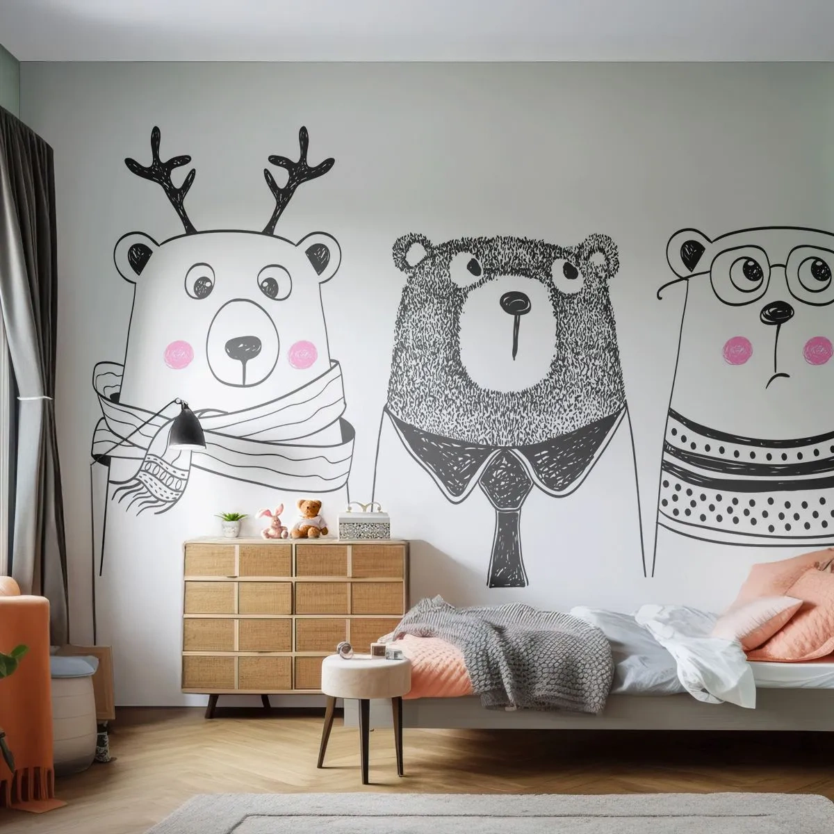 Fototapeta Standard Eco - Medveď, medvedík a macko - Pre deti, Medveď, Ilustračné - 300x210 cm