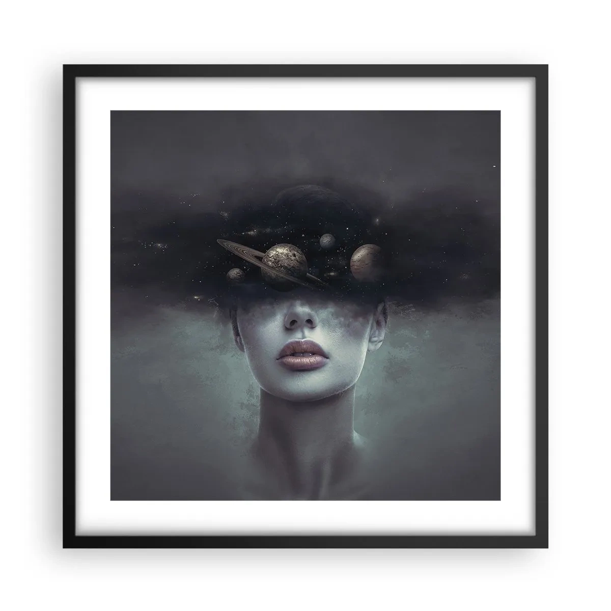 Plagát v čiernom ráme - A planéty… - 50x50 cm