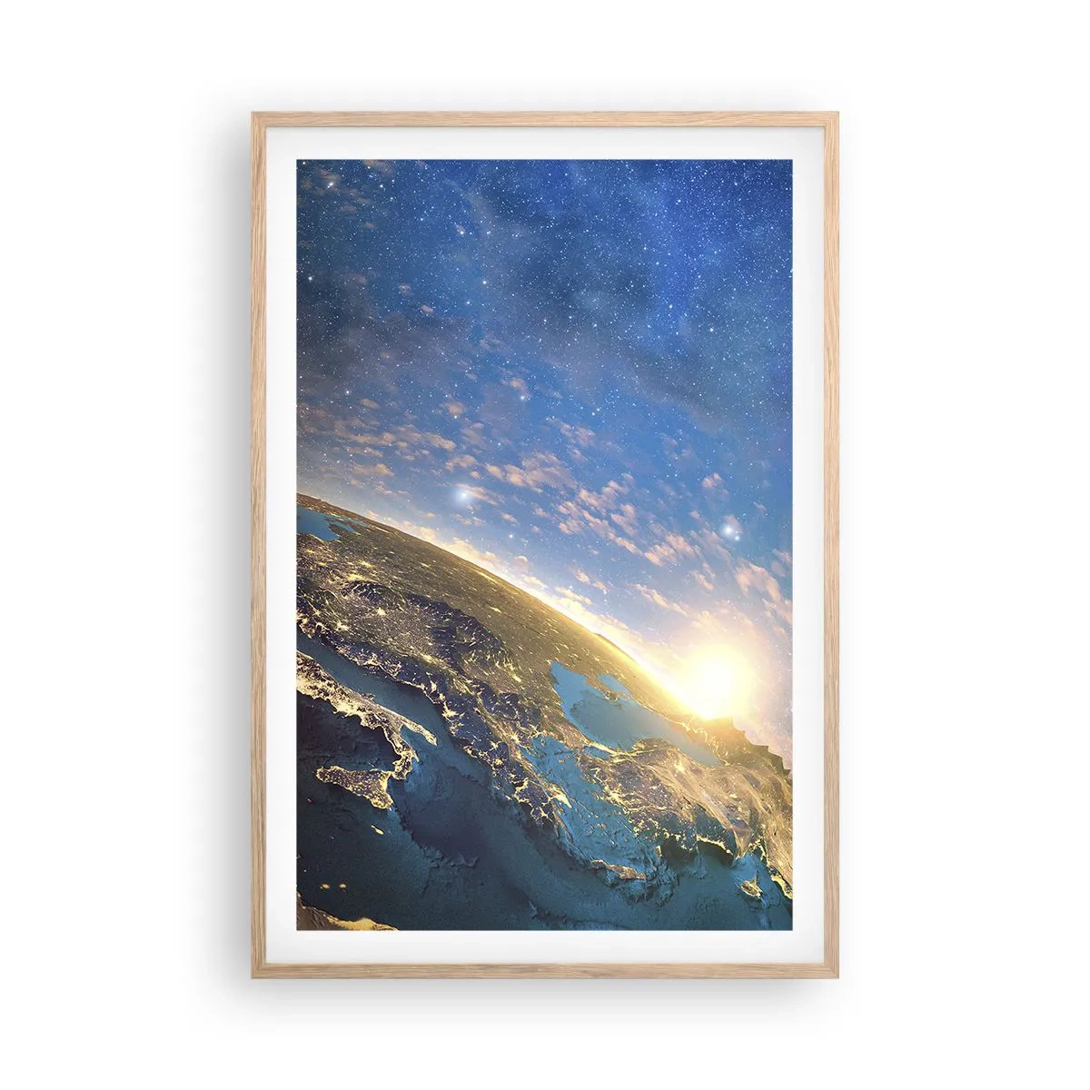Plagát v ráme zo svetlého duba - Pozrime sa na seba s odstupom - 61x91 cm