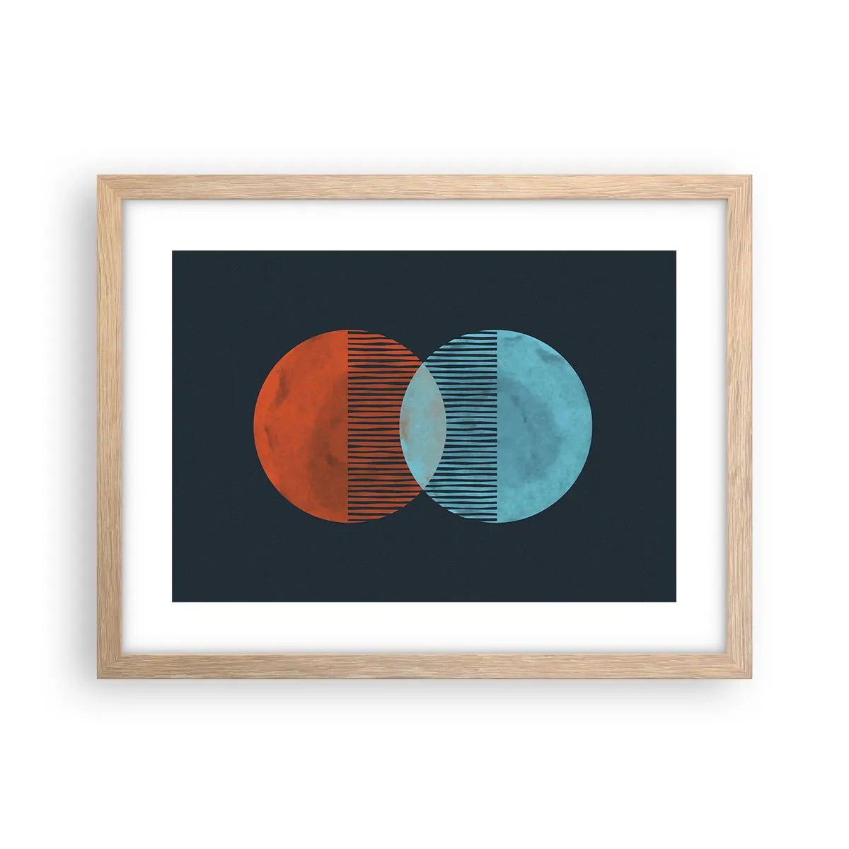 Plagát v ráme zo svetlého duba - Astronomická fantázia - 40x30 cm