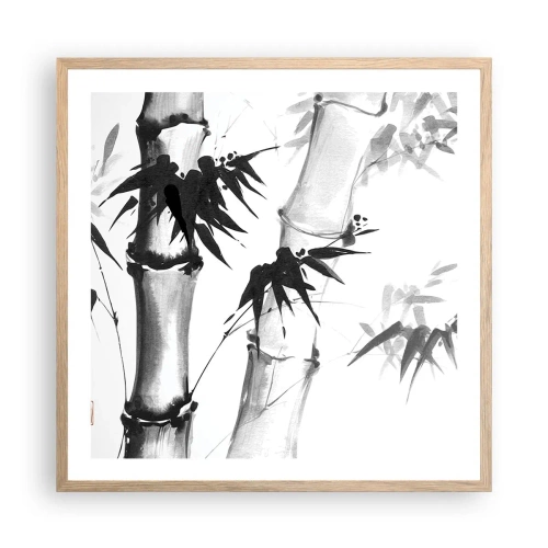 Plagát v ráme zo svetlého duba - Blízky záber na orient - 60x60 cm