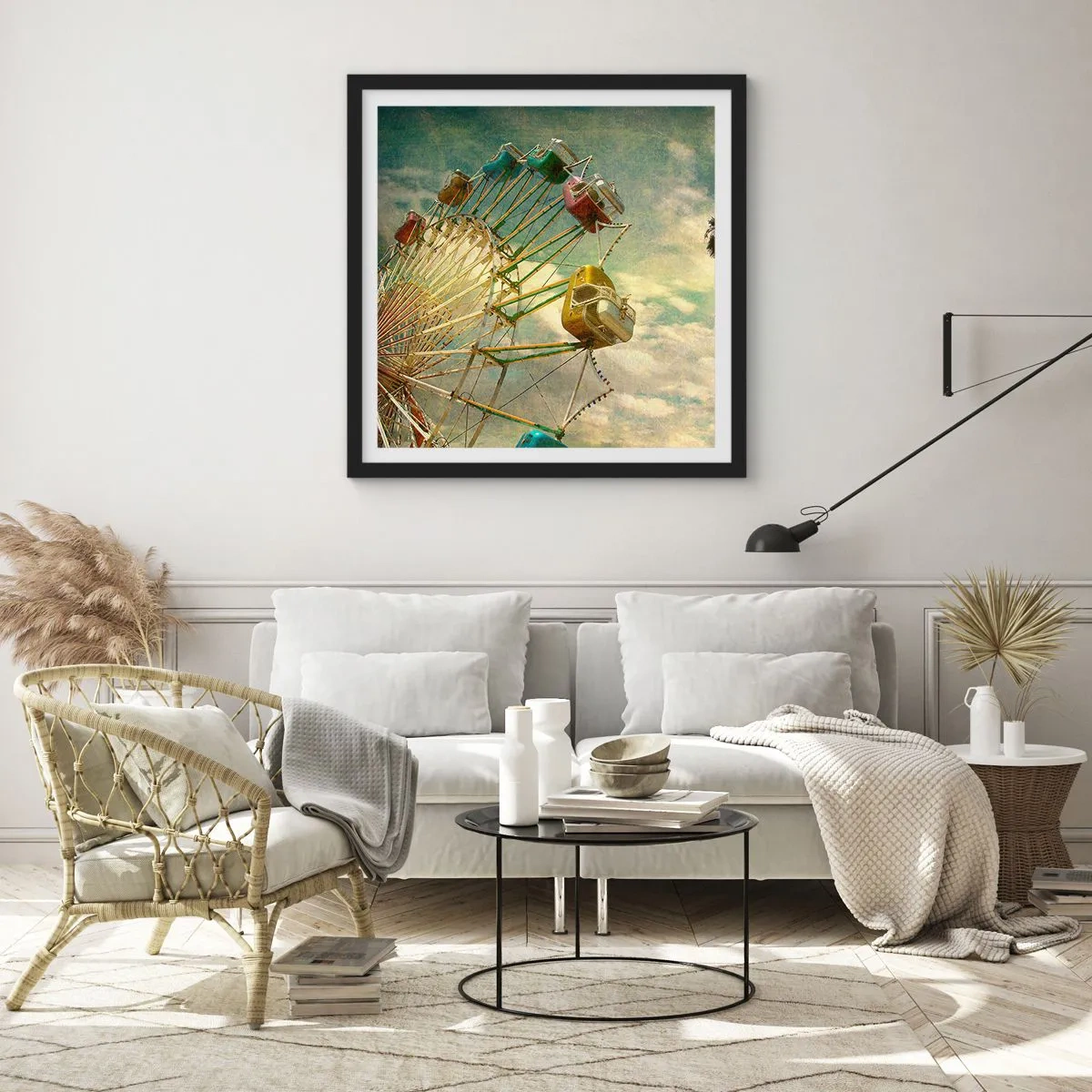 Plagát v čiernom ráme - Bude, bude zábava… - 60x60 cm