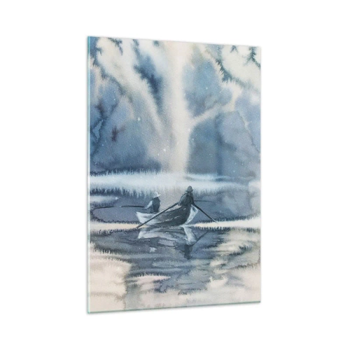 Obraz na skle - Rybári vo svojom raji - 50x70 cm