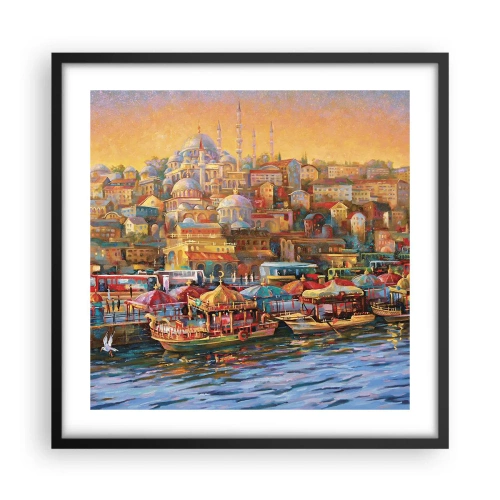 Plagát v čiernom ráme - Istanbulský príbeh - 50x50 cm