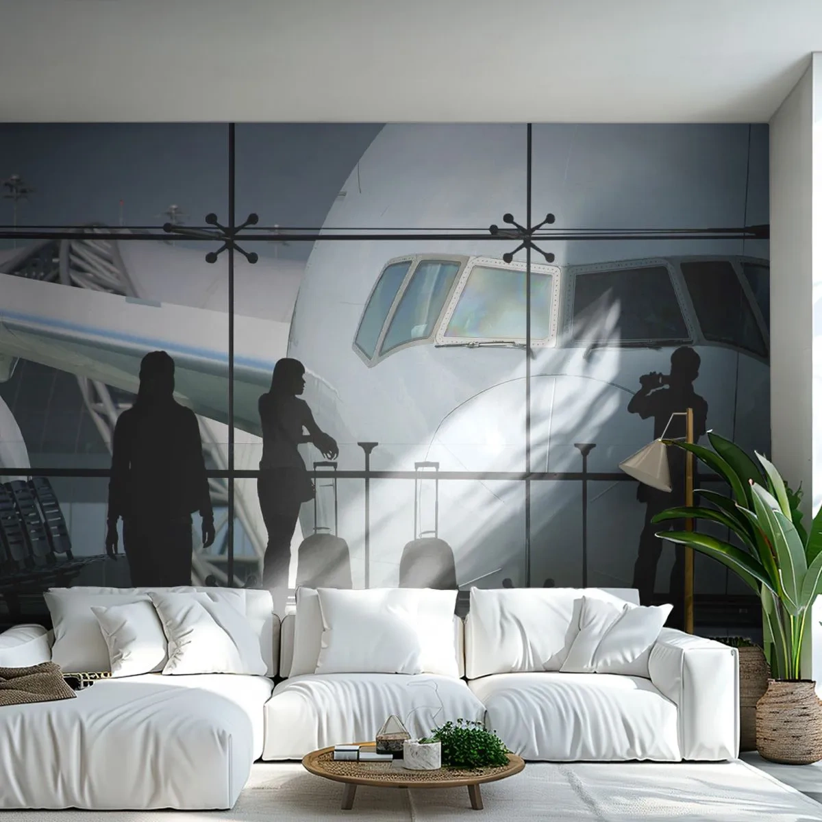 Fototapeta Premium Sand - Vis a vis na letisku  - Lietadlo, LETISKO, Cestuje - 400x280 cm