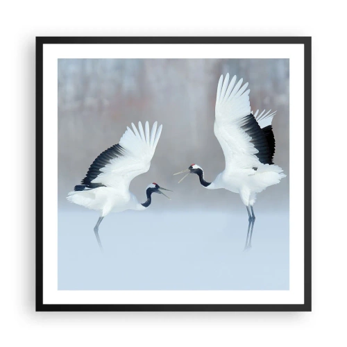 Plagát v čiernom ráme - Tanec v hmle - 60x60 cm