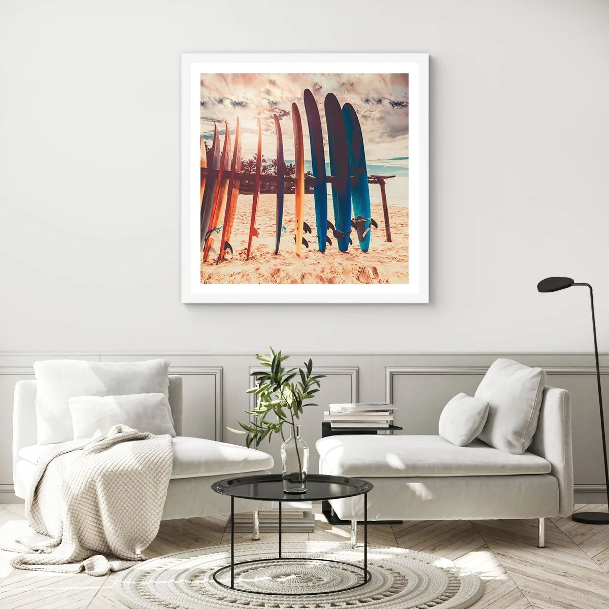 Plagát v bielom ráme - Dobrú noc, tak zajtra. - 60x60 cm