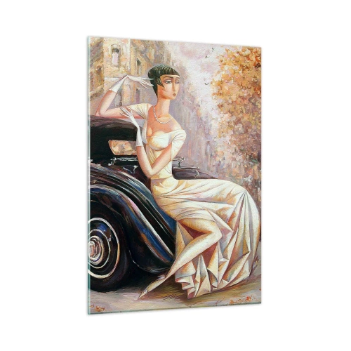 Obraz na skle - Elegancia v retro štýle - 50x70 cm