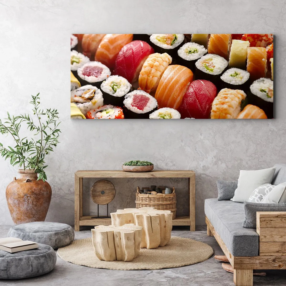 Obraz na plátne - Farby a chute Ázie - 100x40 cm