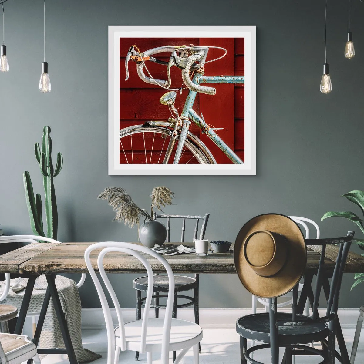 Plagát v bielom ráme - Stvorený pre víťazstvo - 40x40 cm