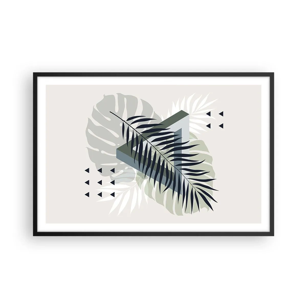 Plagát v čiernom ráme - Príroda a geometria – dva poriadky? - 91x61 cm
