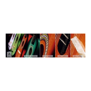 Vzorka samolepiacej fototapety Deluxe Sticker - Gitara má veľa farieb - Hudba, Gitara, Hudobný nástroj - 100x30 cm
