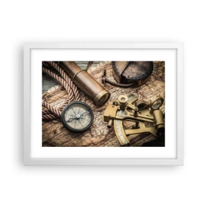 Plagát v bielom ráme - Urči smer - 40x30 cm