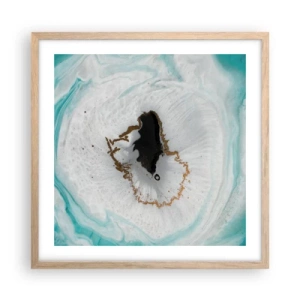 Plagát v ráme zo svetlého duba - Preniknúť dovnútra - 50x50 cm