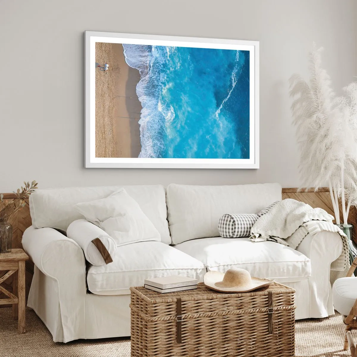 Plagát v bielom ráme - Sila modrej - 50x40 cm