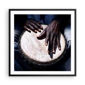 Plagát v čiernom ráme - Žite vo svojom rytme - 60x60 cm