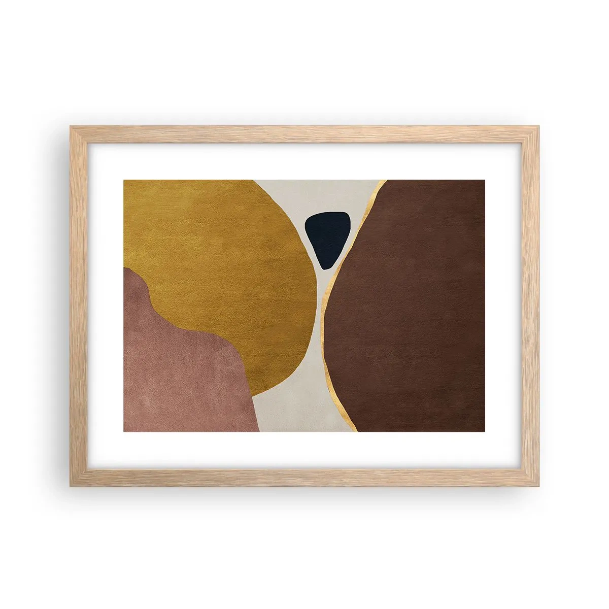 Plagát v ráme zo svetlého duba - Abstrakcia – miesto v priestore - 40x30 cm