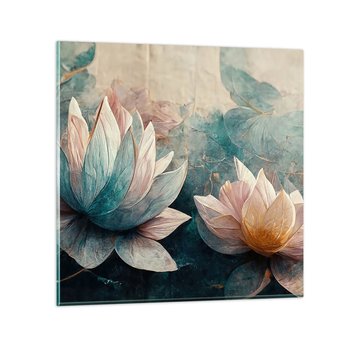 Obraz na skle - Hviezdy a jazero - 60x60 cm