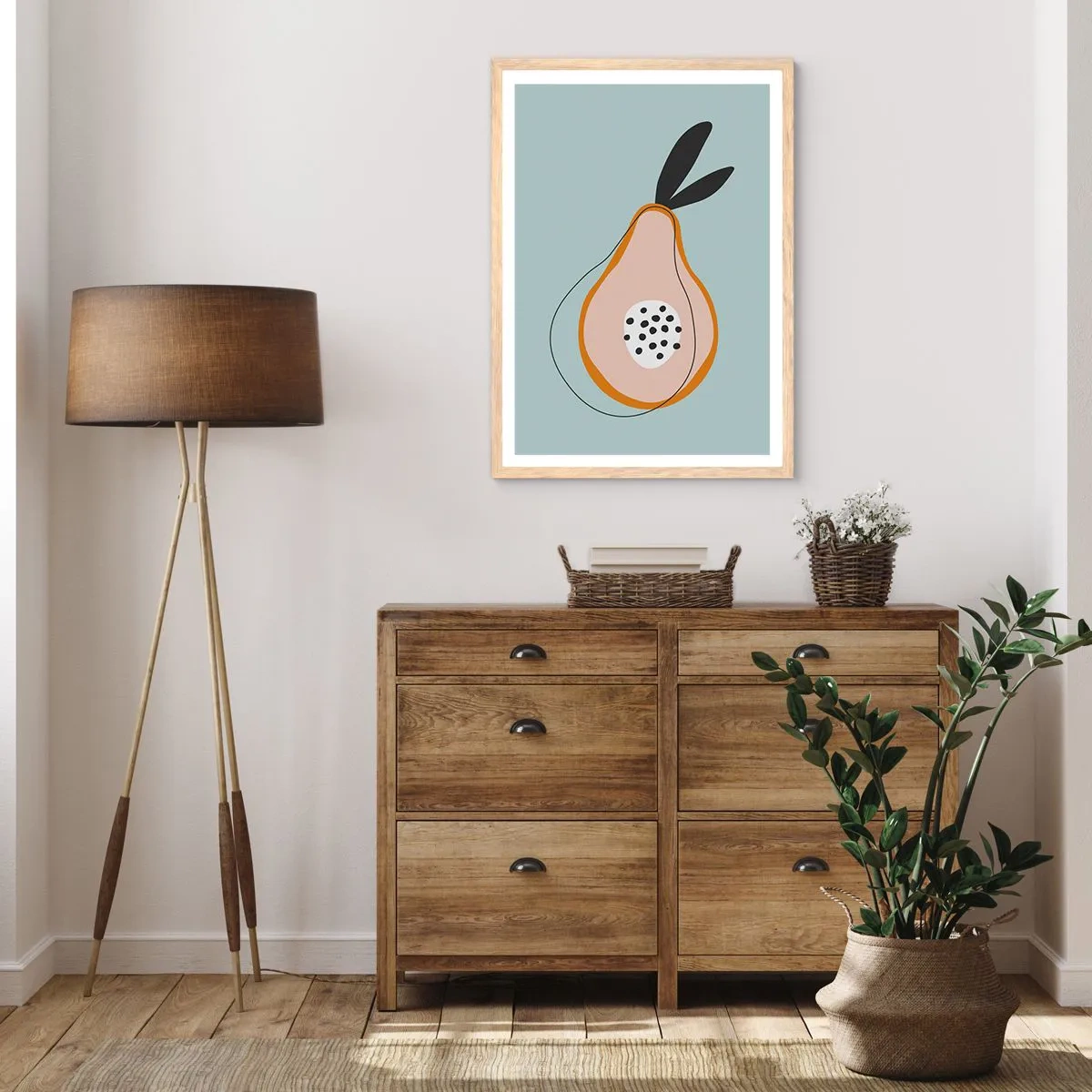 Plagát v ráme zo svetlého duba - Prenikanie do podstaty vecí - 61x91 cm