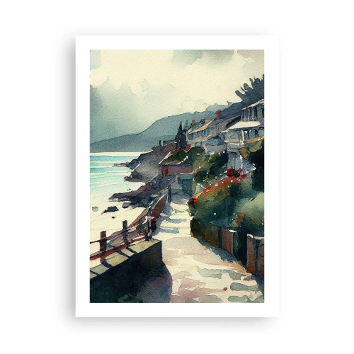Plagát - Stredomorské mestečko - 50x70 cm