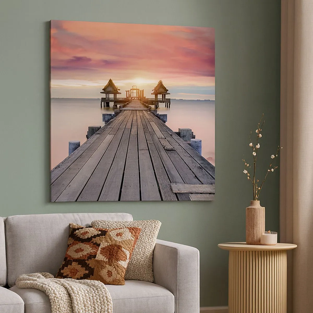 Obraz na plátne - Západ na východe - 30x30 cm