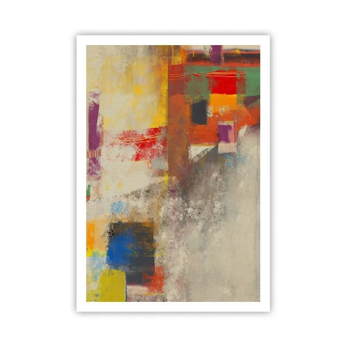 Plagát - Geometria farieb - 70x100 cm