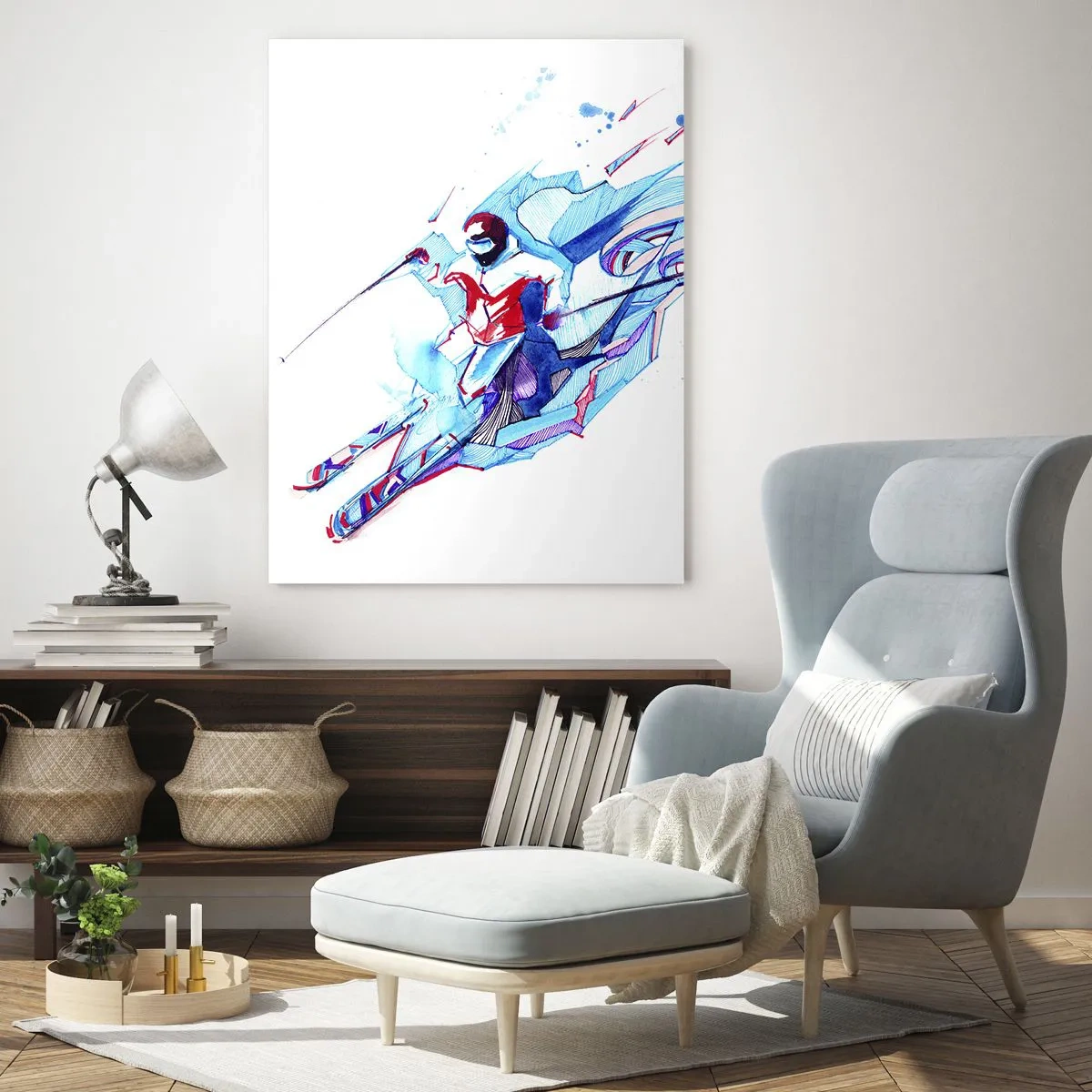 Obraz na skle - Šialený beh za radosťou - 50x70 cm