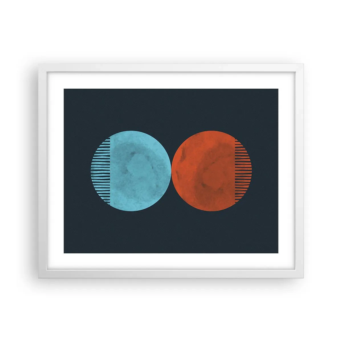 Plagát v bielom ráme - Iba geometria? - 50x40 cm