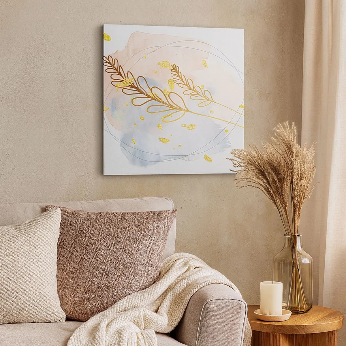 Obraz na plátne - Zlatý závan - 30x30 cm