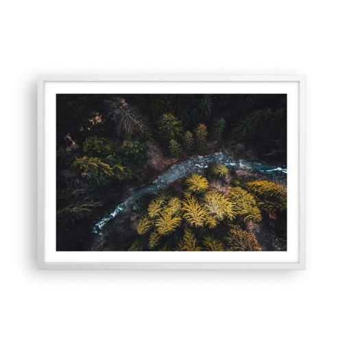 Plagát v bielom ráme - Rýchlo, stále rýchlejšie - 70x50 cm