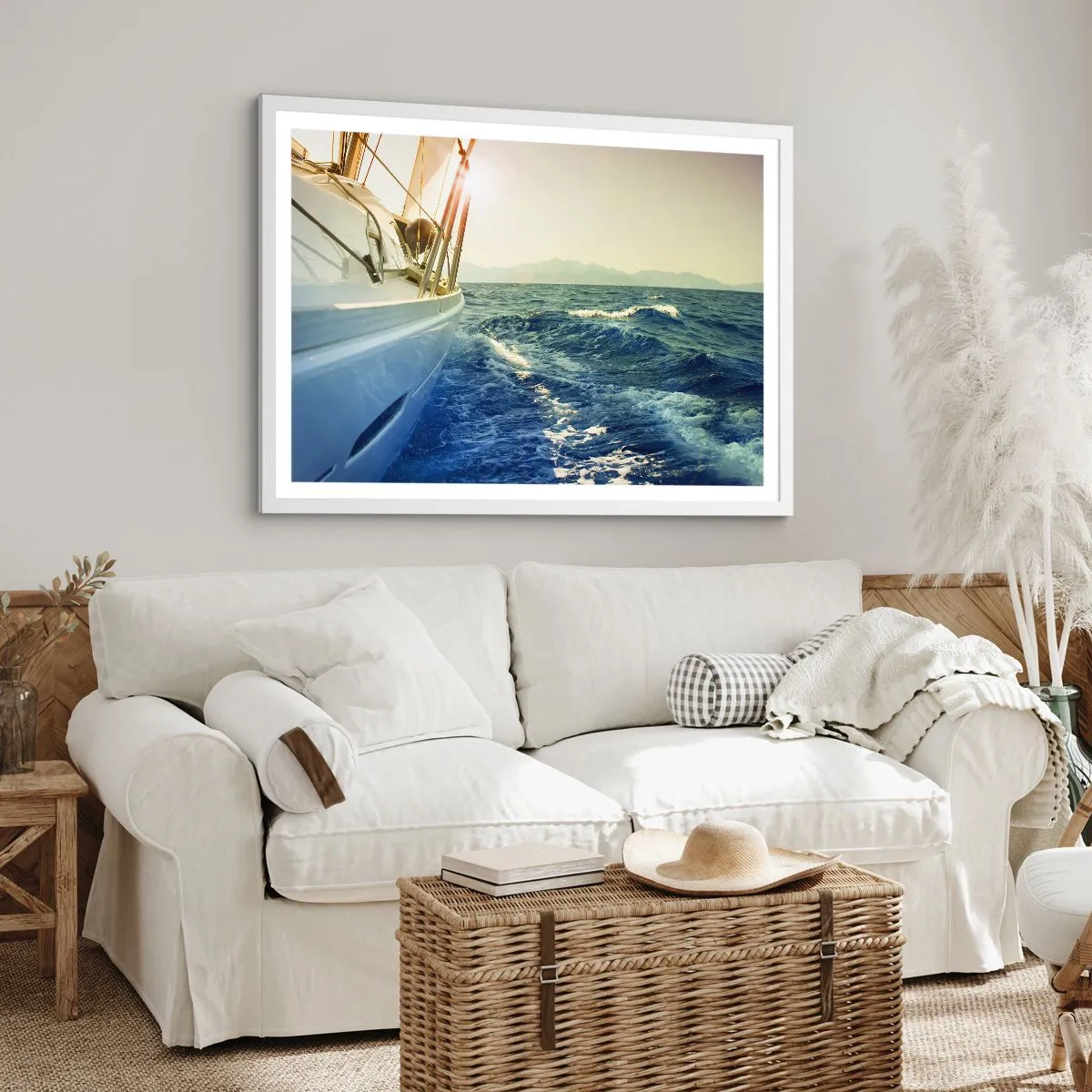 Plagát v bielom ráme - Za dobrodružstvom - 91x61 cm