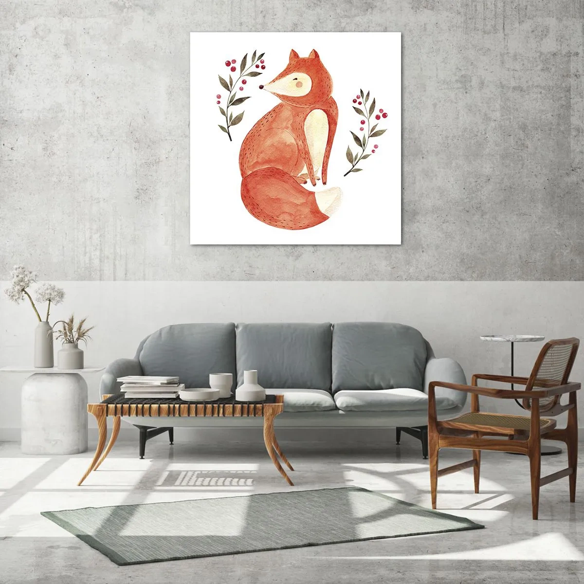 Obraz na skle - Malý hrdzavec - 70x70 cm