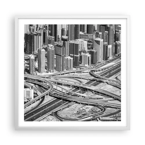 Plagát v bielom ráme - Dubaj – neskutočné mesto - 60x60 cm