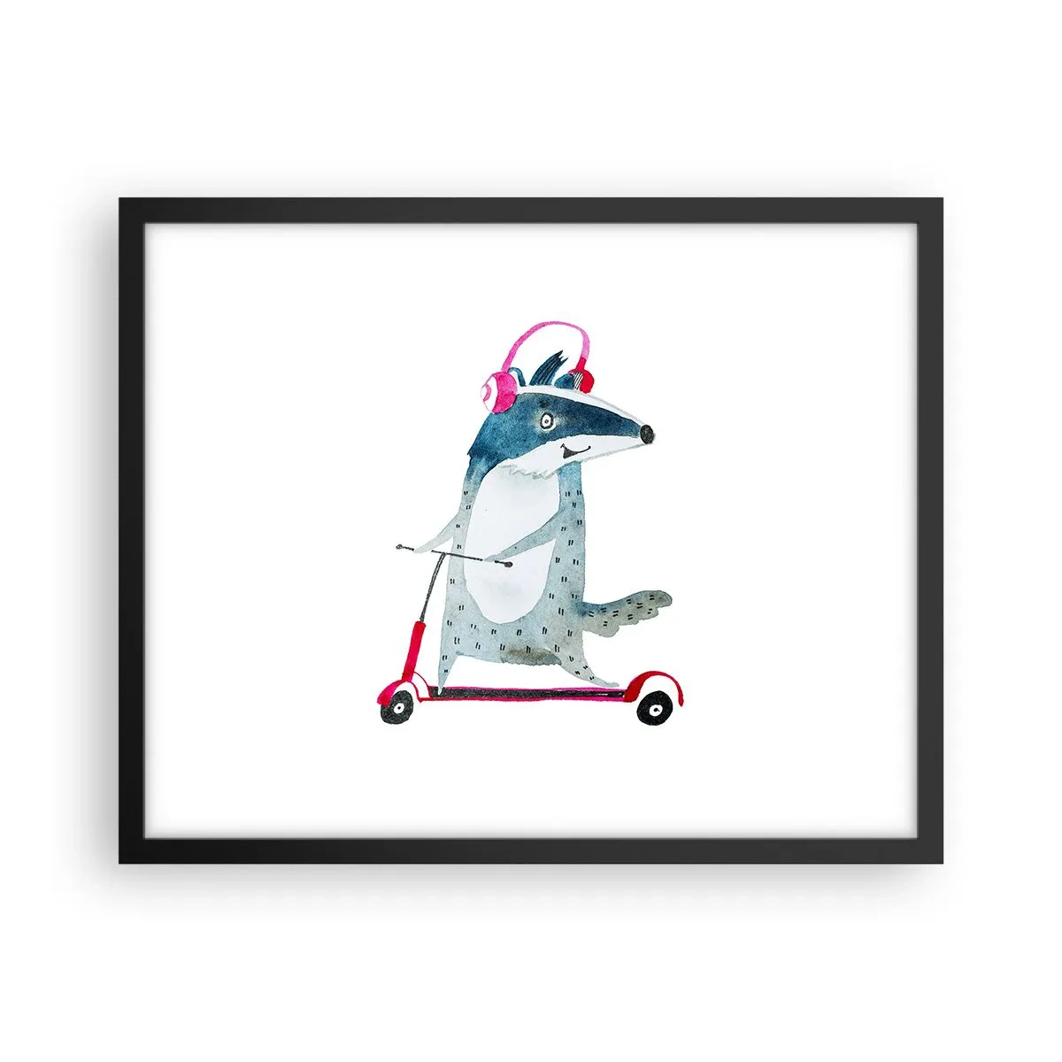 Plagát v čiernom ráme - Jazvečie radosti - 50x40 cm