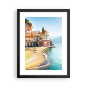 Plagát v čiernom ráme - Výnimočné mesto - 30x40 cm