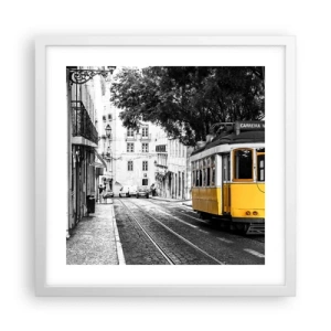 Plagát v bielom ráme - Fado v pozadí - 40x40 cm