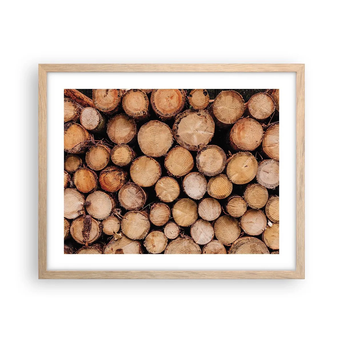 Plagát v ráme zo svetlého duba - Nový začiatok - 50x40 cm