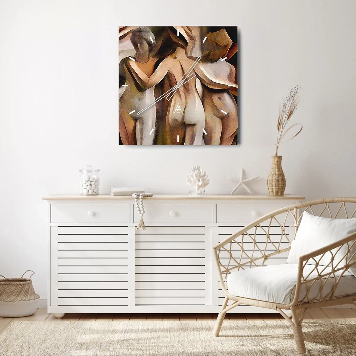 Nástenné hodiny - Tri Grácie 2.0 - 40x40 cm