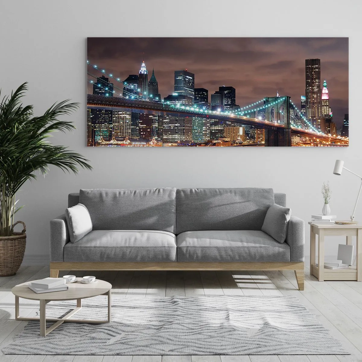 Obraz na skle - Svetlá veľkomesta - 100x40 cm