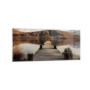 Obraz na skle - Krajina v tichu - 120x50 cm